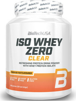 Biotech USA ISO Whey Zero Clear Peach Ice Tea Πρωτεΐνη Ορού Γάλακτος Χωρίς Λακτόζη & Γλουτένη 500gr