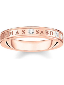 Thomas Sabo Γυναικείο Δαχτυλίδι Βεράκι Ροζ Χρυσό TR2253-416-14