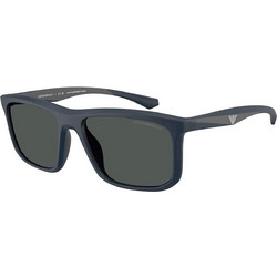 Emporio Armani EA4234U 618587 Ανδρικά Γυαλιά Ηλίου Τετράγωνα Κοκάλινα Μαύρα με Μαύρο Φακό