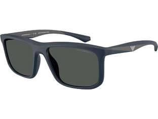 Emporio Armani EA4234U 618587 Ανδρικά Γυαλιά Ηλίου Τετράγωνα Κοκάλινα Μαύρα με Μαύρο Φακό