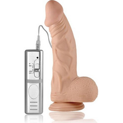 Lovetoy Real Extreme 9" with Suction Cup Vibrator Ρεαλιστικός Δονητής για Ζευγάρια με Τηλεχειριστήριο 23cm Flesh