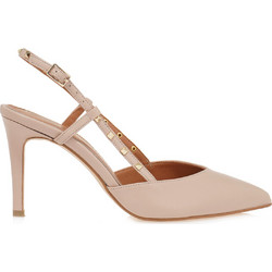 Kalista Γόβες Slingback Δερμάτινες με Τακούνι Στιλέτο Μπεζ 51893