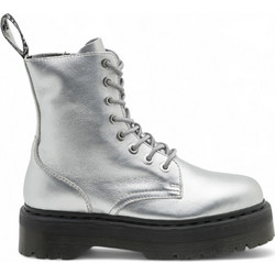 Dr. Martens Jason Γυναικεία Αρβυλάκια Δερμάτινα Ασημί με Χοντρό Χαμηλό Τακούνι 31922040