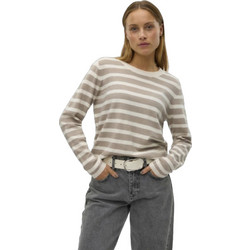 Vero Moda Γυναικεία Πλεκτή Μπλούζα Λευκή Μπεζ 10320637