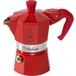 Bialetti La Mokina Rosso Winter Wonderland Μπρίκι Espresso 2Cups Κόκκινο
