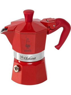 Bialetti La Mokina Rosso Winter Wonderland Μπρίκι Espresso 2Cups Κόκκινο