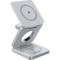 Blitzwolf BW-IW30 3in1 Βάση Φόρτισης 15W Power Delivery Silver