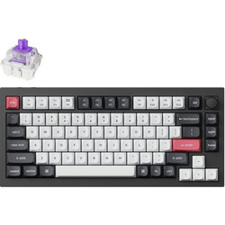 Keychron Q1 HE QMK Ασύρματο Μηχανικό Gaming Πληκτρολόγιο TenKeyLess με Gateron Double-Rail Magnetic Nebula Διακόπτες RGB Black
