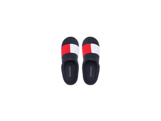Tommy Hilfiger Χειμερινές Ανδρικές Παντόφλες Navy Μπλε FM0FM04297-0G1