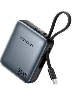 Vention FHEH0 Power Bank 10000mAh 35W με 2 Θύρες USB-C Black