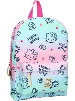 Vadobag Hello Kitty Cheerful Tye & Dye Σχολική Τσάντα Πλάτης Δημοτικού Γαλάζια Ροζ 75817