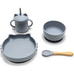 Lorelli Βρεφικό Σετ Φαγητού Σιλικόνης Grey 4τμχ