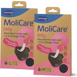 Hartmann Molicare Lady Large Εσώρουχο Ακράτειας 1τμχ + X-Change Pads 5τμχ