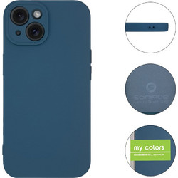 Sonique My Colors Silicone Back Cover Navy Blue (iPhone 15 Plus)