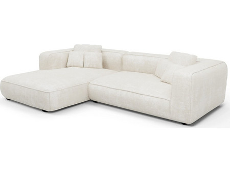 HomeMarkt Grace Γωνιακός Καναπές Αριστερή Γωνία Λευκός 252x160x90cm HM3288.02