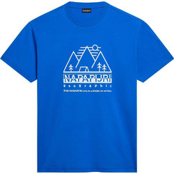 Napapijri S-Faber Ανδρικό Αθλητικό T-Shirt Royal Blue NP0A4HQE-B2L