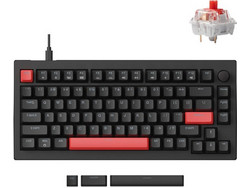 Lemokey X4 QMK Μηχανικό Gaming Πληκτρολόγιο TenKeyLess με Keychron Red Διακόπτες Black