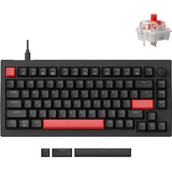 Lemokey X4 QMK Μηχανικό Gaming Πληκτρολόγιο TenKeyLess με Keychron Red Διακόπτες Black