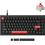 Lemokey X4 QMK Μηχανικό Gaming Πληκτρολόγιο TenKeyLess με Keychron Red Διακόπτες Black