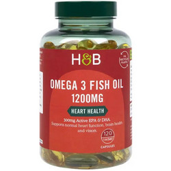 Holland & Barrett Omega 3 Fish Oil Ιχθυέλαιο 1200mg 120 Κάψουλες