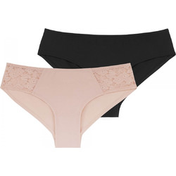 Dorina Rue Γυναικεία Slip με Δαντέλα 2Pack D001414LA070-2X0181
