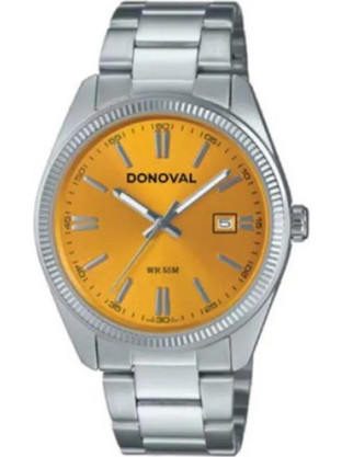 Donoval Vintage Ανδρικό Ρολόι με Ασημί Μεταλλικό Μπρασελέ DL0035