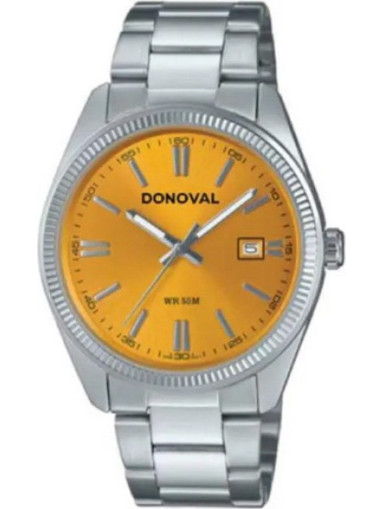 Donoval Vintage Ανδρικό Ρολόι με Ασημί Μεταλλικό Μπρασελέ DL0035