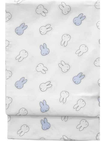 Miffy Des 51-1 Πάνα Αγκαλιάς από Μουσελίνα Λευκή Γαλάζια 80x80cm