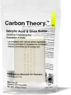 Carbon Theory Salicylic Acid & Shea Butter Ενυδατική Μπάρα Σαπουνιού Καθαρισμού Προσώπου για Ακμή 100gr