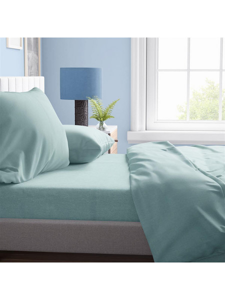 Dimcol Σεντόνι King Size Βαμβακερό 240x270 Solid 497 Aqua