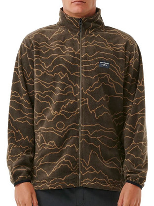Rip Curl Ανδρική Ζακέτα Fleece με Φερμουάρ Χακί 052MFL-2135