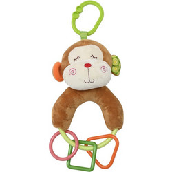 Lorelli Monkey Υφασμάτινη Κουδουνίστρα