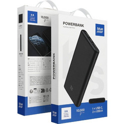 Blue Star W1061 Power Bank 10000mAh με 2 Θύρες USB-A & Θύρα USB-C Black