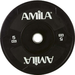 Amila Black W Δίσκος Ολυμπιακού Τύπου Bumper 5kg Φ50mm