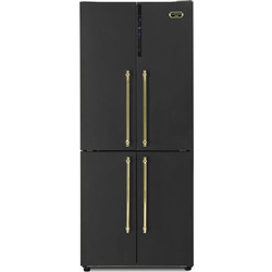 Lofra GFRNM817 Retro Ψυγείο Ντουλάπα 488lt No Frost Υ179.3xΠ83.3xΒ74cm Gold Μαύρο