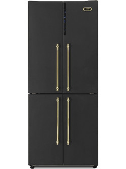 Lofra GFRNM817 Retro Ψυγείο Ντουλάπα 488lt No Frost Υ179.3xΠ83.3xΒ74cm Gold Μαύρο