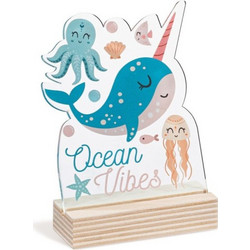 Parisis Μπομπονιέρα Βάπτισης Καδράκι Ocean Vibes από Plexiglass & Ξύλο 0653101