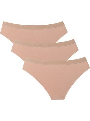 FMS Βαμβακερά Γυναικεία Slip Μπεζ 3Pack F7020
