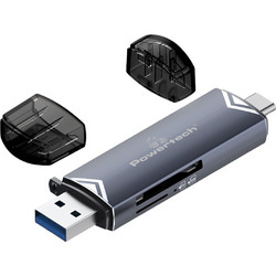 Powertech PT-1343 Card Reader OTG USB-C & USB-A 3.2 Gen 1 για SD / microSD