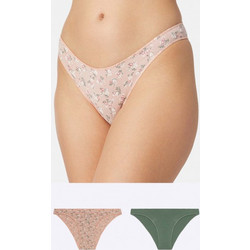 Minerva Miss Rio Invisible Βαμβακερά Γυναικεία Slip Χωρίς Ραφές 2Pack 90-81358-PNK/GRN
