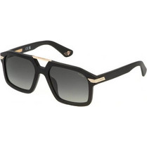 Police SPLP28-0703 Ανδρικά Γυαλιά Ηλίου Aviator Κοκάλινα Μαύρα με Μαύρο Φακό
