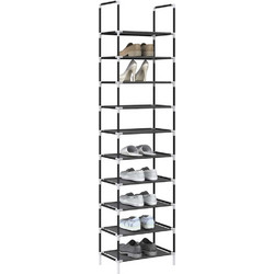vidaXL Παπουτσοθήκη Πλαστική Μαύρη M44xΠ28xY180cm 4100620
