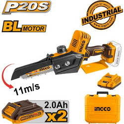 Ingco CGSLI20686 Κλαδευτικό Αλυσοπρίονο Μπαταρίας 20V 1.49kg με Λάμα 15cm