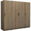 Megapap Τετράφυλλη Ντουλάπα Ρούχων Victoria Καρυδί 200x60x181cm GP100-0101,3