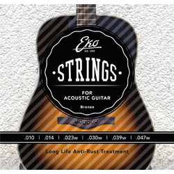 EKO Guitars Σετ 6 Χορδές Ακουστικής Κιθάρας Bronze 10-47" Light Tension