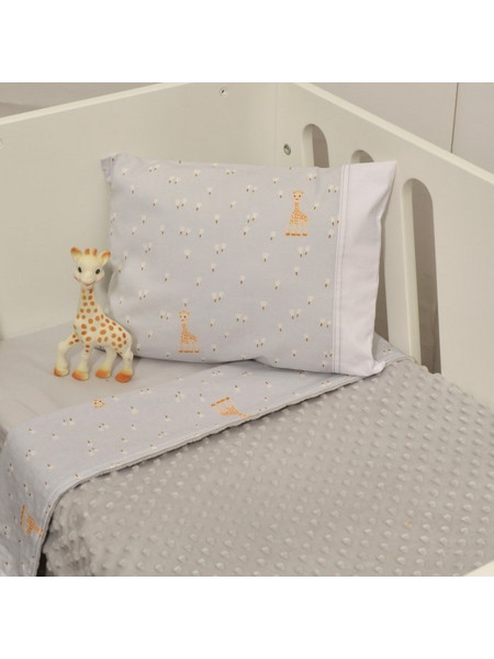 Sophie La Girafe Des 505 Κουβέρτα Αγκαλιάς Βελουτέ 75x100 Γκρι