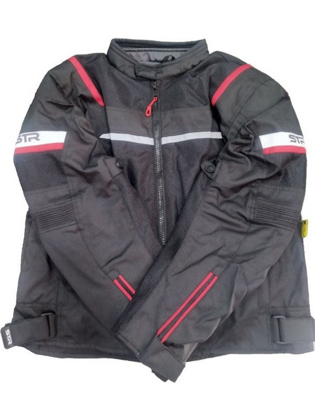 Str Μπουφάν μηχανής Omega Fit Black/Red/White