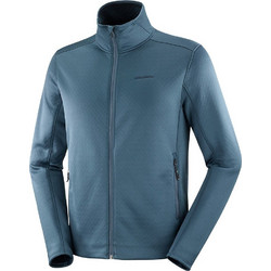 Salomon Essential Ανδρική Ζακέτα Fleece με Φερμουάρ Μπλε C23290