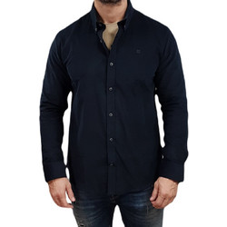 Rebase Ανδρικό Πουκάμισο Κοτλέ Μακρυμάνικο Slim Fit Navy Μπλε 242-RGS-5005