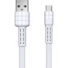 Remax Flat USB-A to USB-C 1m White 6954851289524